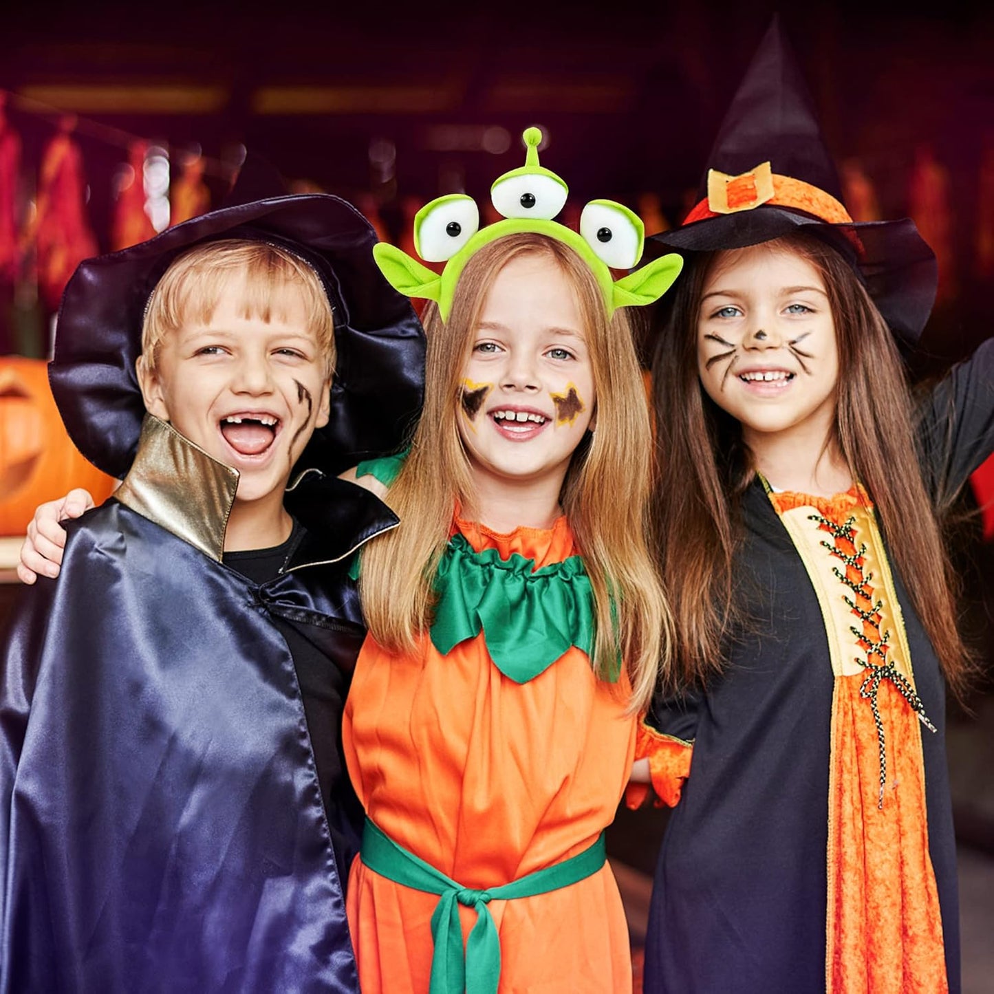 Halloween Headband, Alien Plush Headband for Kids and Adults, Costume Accessories for Theme Party Cosplay and Halloween