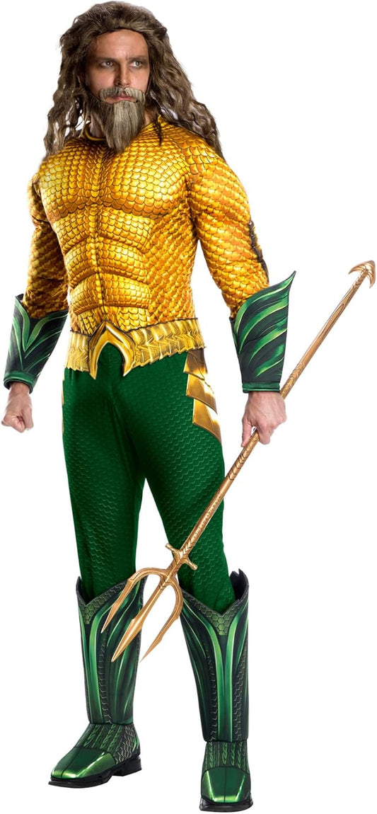 Men'S Standard Movie Adult Aquaman Deluxe Costume, as Shown